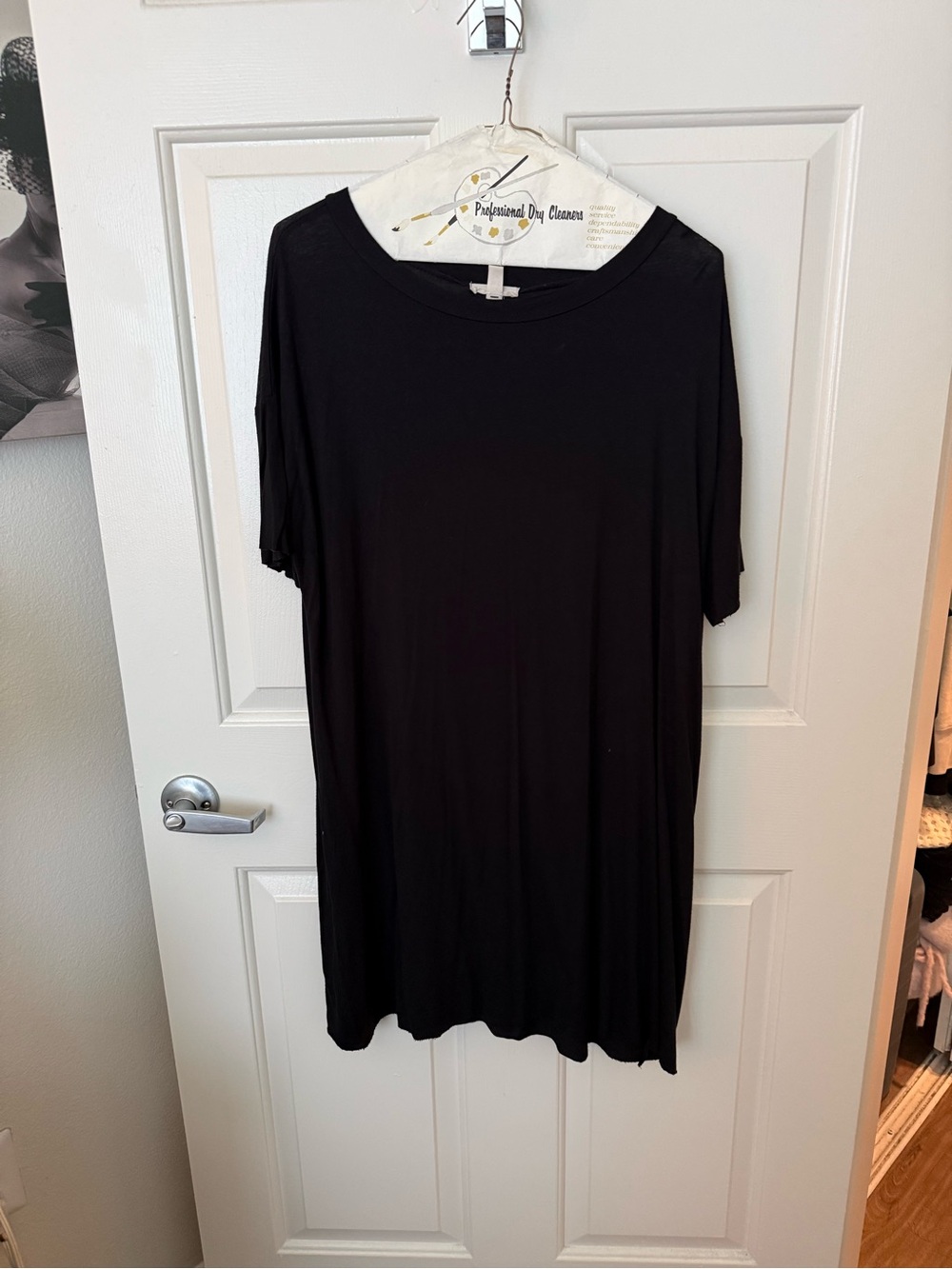 silence + noise Black Short Sleeve Mini Dress